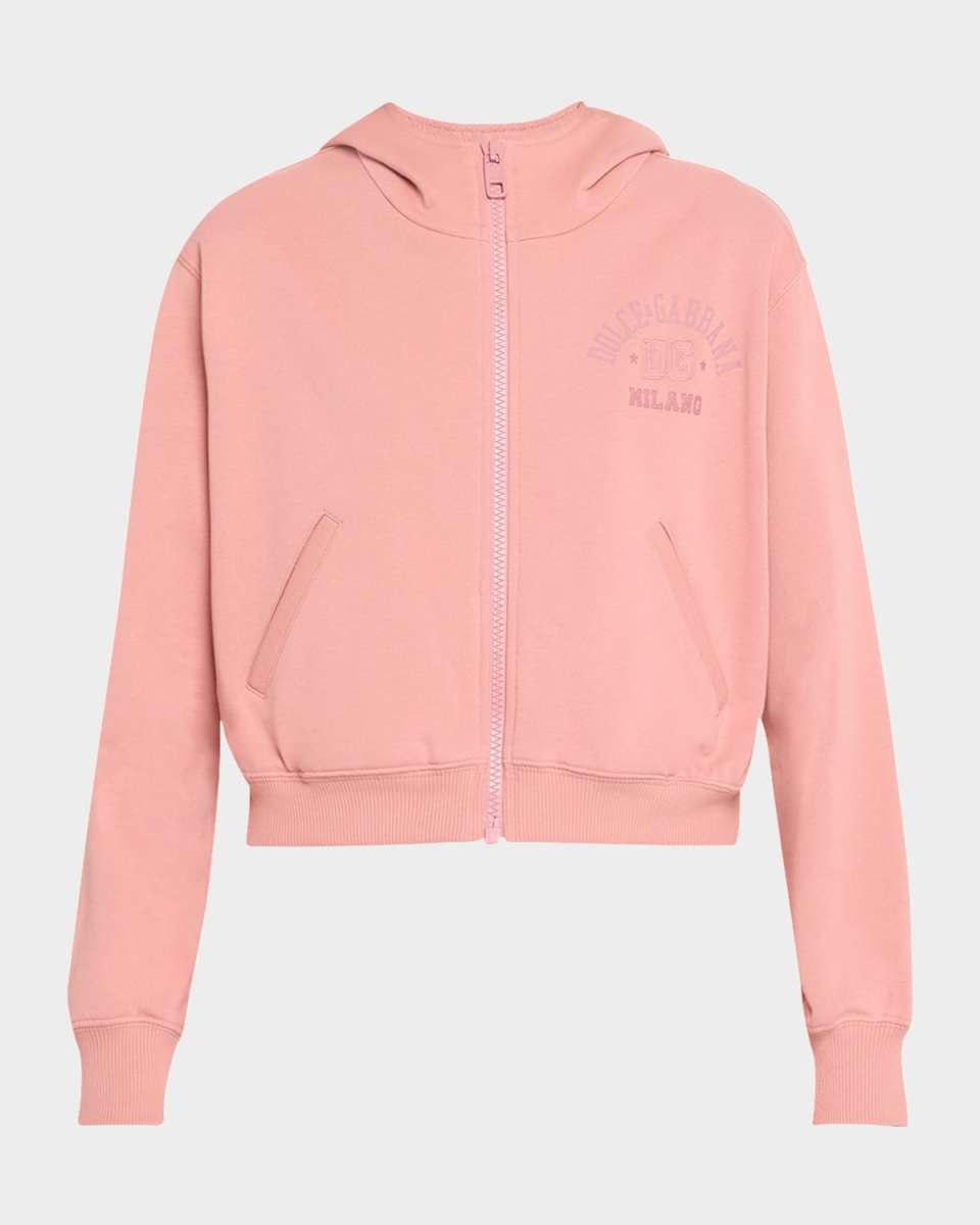 College Logo Zip-Front Hoodie
